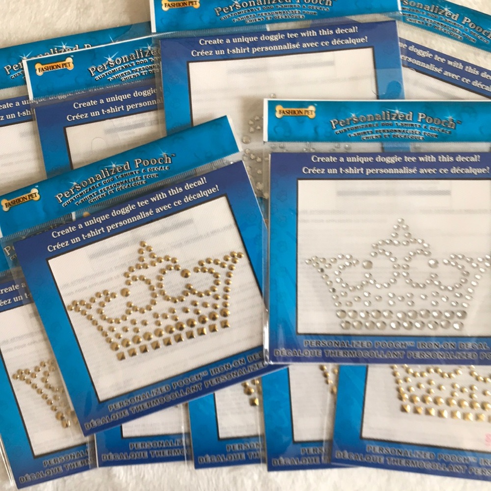 17 Crown rhinestone and stud Iron ons